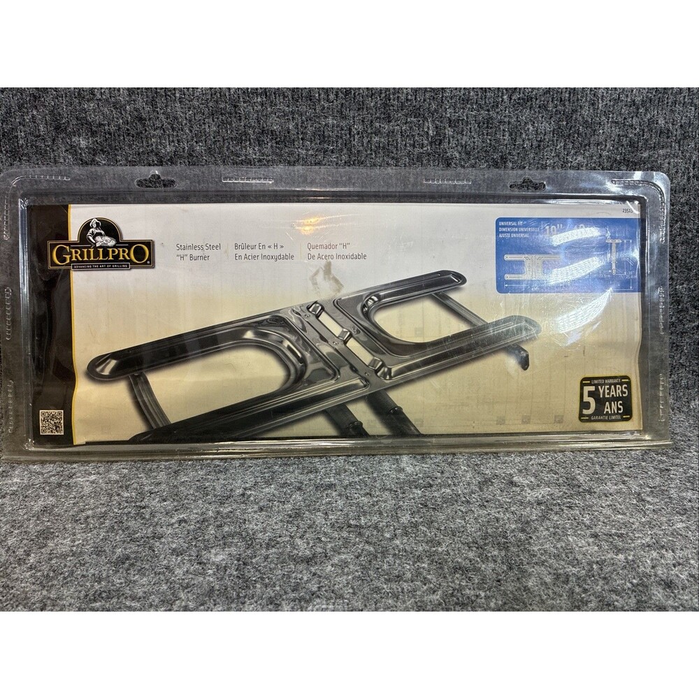 GrillPro 19 In Stainless Steel  H Grill Burner 23513 Universal Fit
